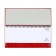 Planning dated 2025, Attomex. Arkona, 64 sheets, a solid cover of boumvinyl with foam rubber, block 70 g/m2, red, 294 x 142mm