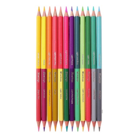 Pencils of 12pcs 24 Centers Berlingo "Supersoft. Pastel" hexagon, bilateral, sharpen, Europod-2