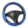 Torso steering wheel, anatomical, size 38 cm, black and blue