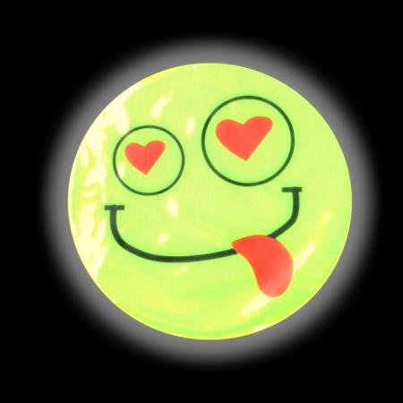 Reflective stickers "smiles", d = 6.5 cm, 6 pcs on the sheet, the color of the light-1