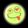 Reflective stickers "smiles", d = 6.5 cm, 6 pcs on the sheet, the color of the light
