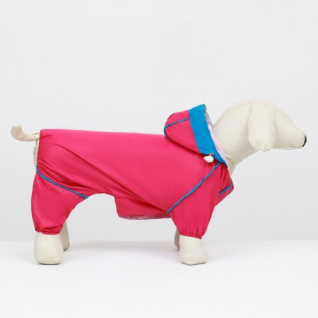Combiason for dogs, demi -season with a bag, size XL (DS 37, OG 49, Osh 33 cm), pink-3