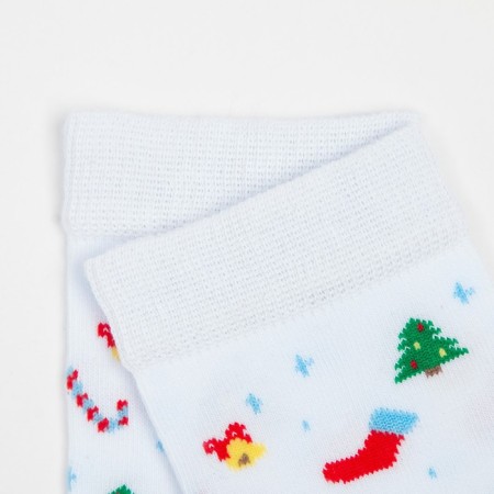 Women's socks, white color, size 23-25-2