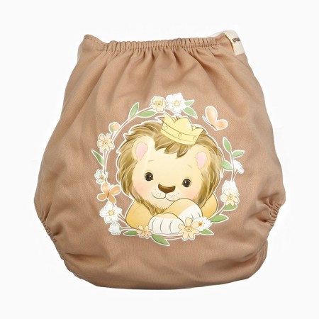 Reusable diaper "lion", 3-15 kg, brown color, crush me-1
