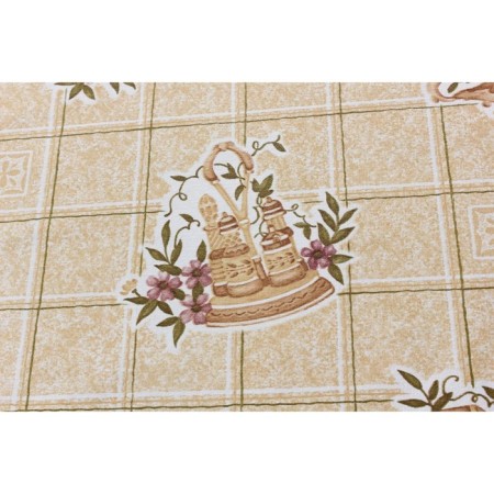 MEIWA tablecloth, round, 152 cm, beige color-4