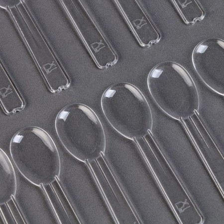 Tablespoons are plastic, in the set 24 pcs., The color is transparent-2