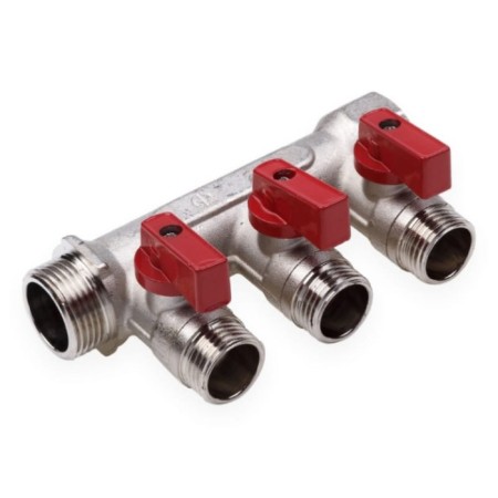 Aqualink threaded manual, 3/4 "x3/4" x1/2 ", internal/outer, 3 exits, with balloons. Taps-1