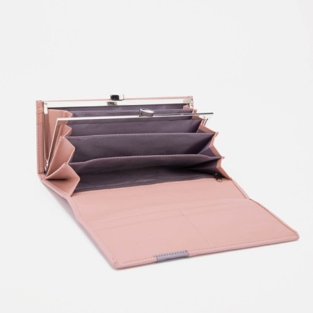 Women's wallet on magnets, pink color-2