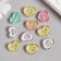 Acryl Busina "Hearts with Colored Stupering" MIX 2x2.2x2.2 cm