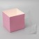 Box for flowers with PVC lid, 12 x 12 x 12 cm, pink