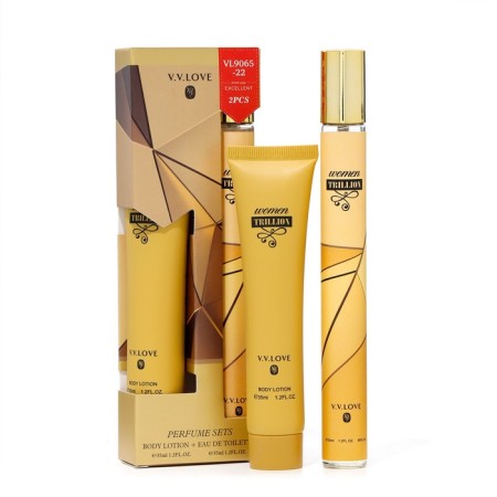 Perfume set female Trillion: Toilet water, 35ml + body lotion, 35ml