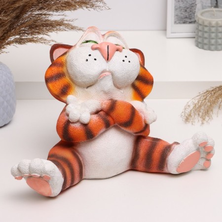 Piggy bank "cat" red, 22x33cm-1