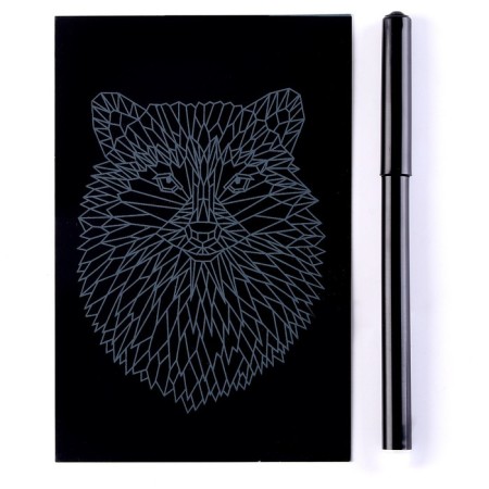 Small engraving "Curious raccoon"-2