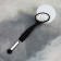 Feet trips, laser, bilateral, with a file, rubberized pen, 22 cm, black color