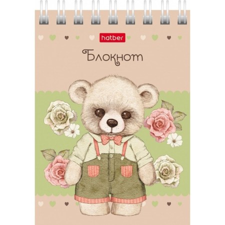 Notepad A7, 40 sheets on the crest "Bears-Lands", cover Cover Cardboard, Block 65 g/m², mix-5