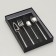 A set of cutlery of stainless steel Magistro Wave, 4 objects, silver color