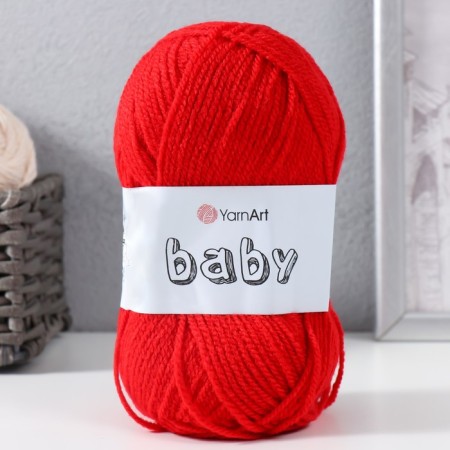 Baby yarn 100% acrylic 150m/50g (576 T. Red)-4