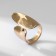 Ring Metal "Trend" two petals, color gold, size 16