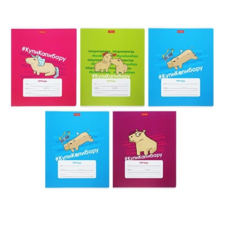 Notebook 12 sheets in the cage "Claimapibar", cover coated cardboard, unit 65 g/m2, 5v mix