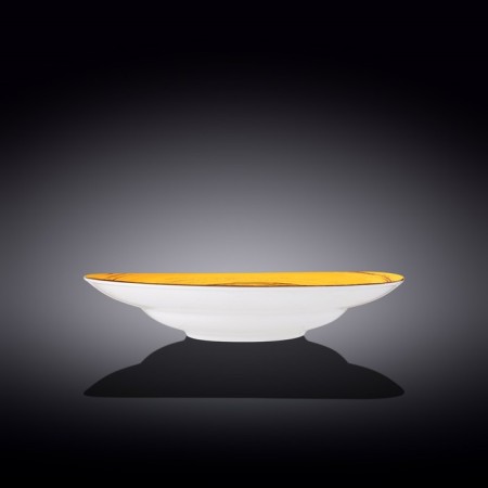 Deep plate Wilmax England Spiral, D = 28.5 cm, 500 ml, yellow color-1