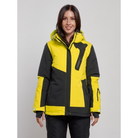 Ski jacket female, size 42, yellow color