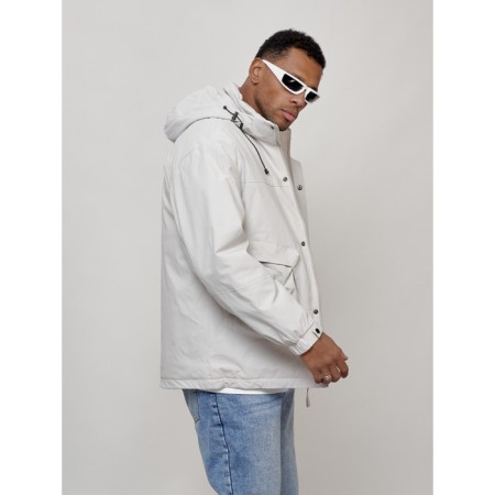 Male spring jacket, size 56, light gray color-12