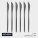 A set of stainless steel knife magistro "folk", length 22.5 cm, 6 pcs