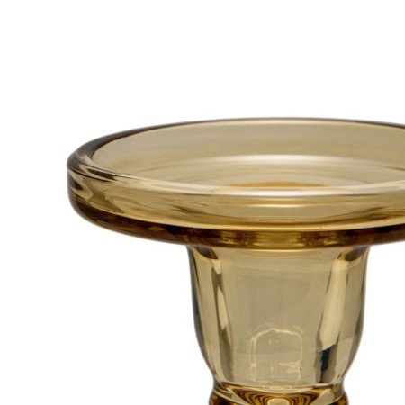 Glass candlestick, 85 × 85 × 110 mm, beige color-2
