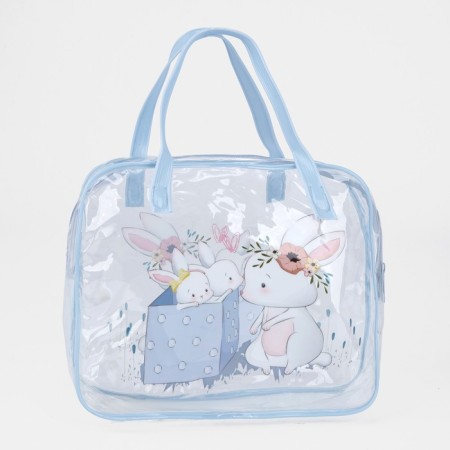 Cosmetic bag with lightning, blue color-1