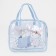 Cosmetic bag with lightning, blue color