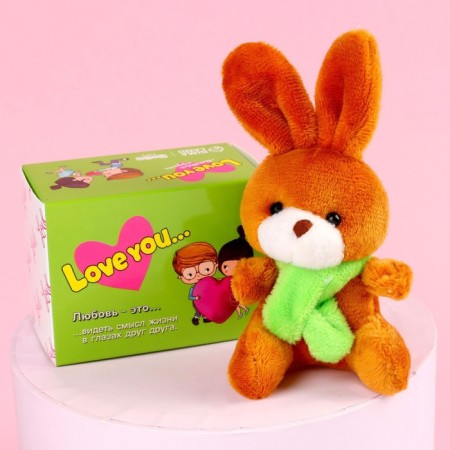 Soft toy "My soul mate", Bunny, Mix color-2