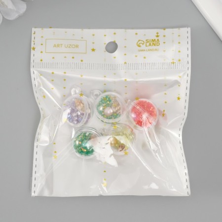 Suspension for creativity Plastic "Ball - Sea Time" MIX 2.5x2x2 cm-3