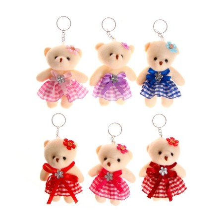 Suspension "Bear Flower on a skirt", color mix-4