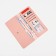 Women's wallet on the button, pink color