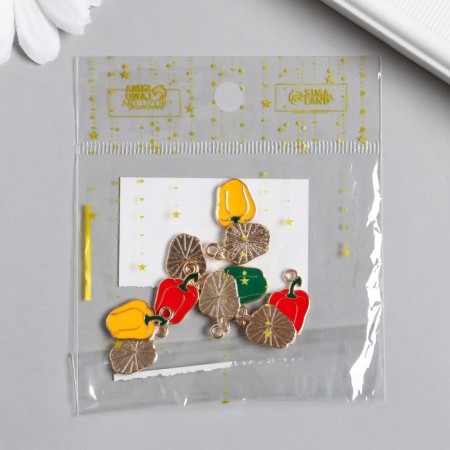 Decor for creativity Metal, enamel "Pepper" mix 1.7x1.1 cm-2