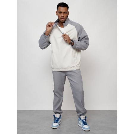 Male tracksuit, size 52, gray color-10