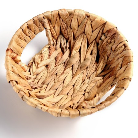 Decorative dish "Golden Kolos", 18 x 6 cm, water hyacinth-1