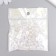 Buttons plastic for creativity on the leg "White Ball with mother of pearl" set 50 pcs 1x1 cm