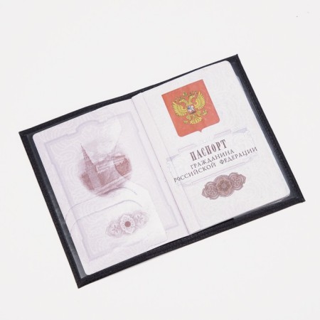 Cover for passport, black color-4