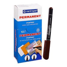 Permanent marker 2.0 mm centropen 2846, line 1 mm, brown color