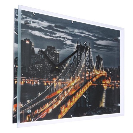 Carty clock is wall, series: city, "Manhattan bridge", 35x60 cm-1