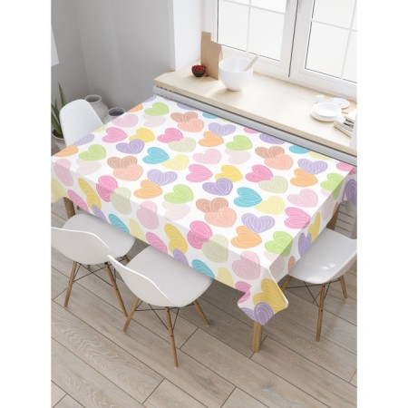 Tables on the table "Caramel hearts", rectangular, oxford, size 120x145 cm