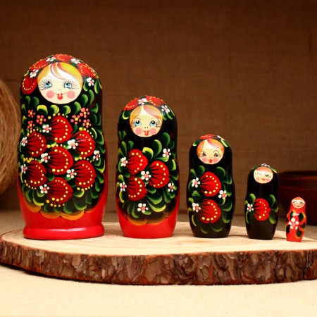 Matryoshka 5-doll "Nonna", 17-18 cm