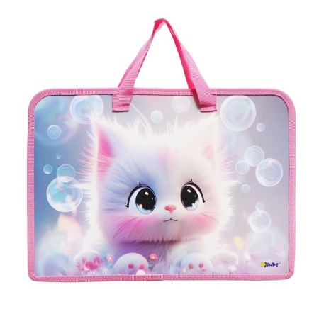 Folder with A4 handles, 340 x 245 x 45 mm, plastic, handle, ONICS PT-14 "cat anime"