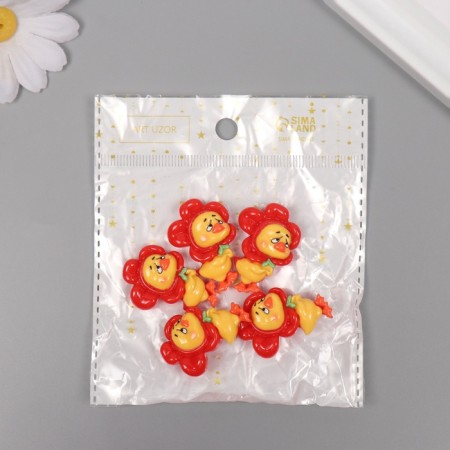Decor for creativity Plastic "Diplon in the Flower hat" set 5 sh 3.5x2.5x1 cm-3