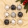 Set of balls plastic D-6 cm, 9 pcs "Aviva" silver