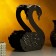 Kashpo "Swan", 17.5x11x24.5 cm, oak, black