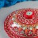 The pancake of Rishtan ceramics "Flowers", 24 cm, red