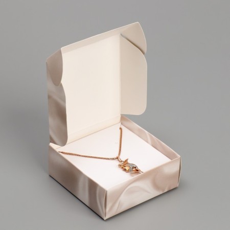 Box for jewelry, packaging, “silk”, 7.5 x 7.5 x 3 cm-4