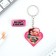 Gift set of "beloved girlfriend" icon + keychain, 6.8 x 10.5 cm.